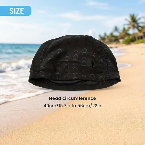 1pc/2pcs Men's Swim Cap, Shark Patterned Polyester Fiber Swim Cap, Suitable for Swimming Pools and Beaches in Saudi Arabia