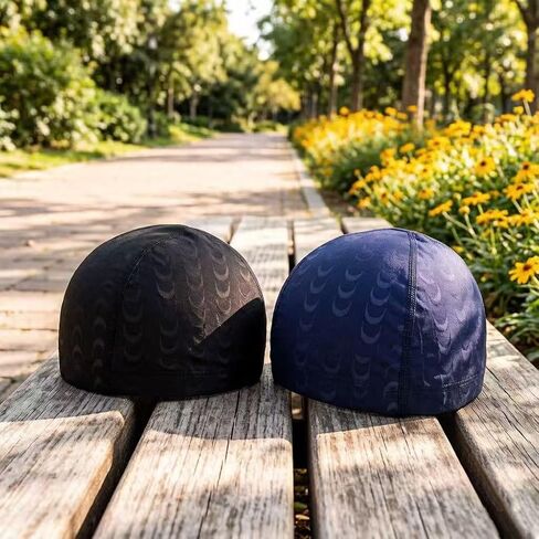 1pc/2pcs Men's Swim Cap, Shark Patterned Polyester Fiber Swim Cap, Suitable for Swimming Pools and Beaches in Saudi Arabia