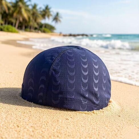 1pc/2pcs Men's Swim Cap, Shark Patterned Polyester Fiber Swim Cap, Suitable for Swimming Pools and Beaches in Saudi Arabia