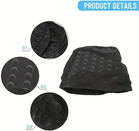 1pc/2pcs Men's Swim Cap, Shark Patterned Polyester Fiber Swim Cap, Suitable for Swimming Pools and Beaches in Saudi Arabia