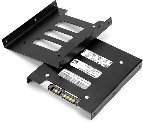 2 Pack 2.5" to 3.5" SSD HDD Hard Disk Drive Bays Holder Metal Mounting Bracket Adapter for PC (Bracket) in Saudi Arabia