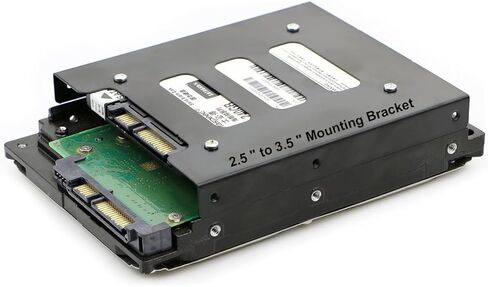 2 Pack 2.5" to 3.5" SSD HDD Hard Disk Drive Bays Holder Metal Mounting Bracket Adapter for PC (Bracket) in Saudi Arabia