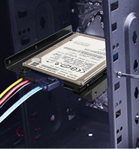 2 Pack 2.5" to 3.5" SSD HDD Hard Disk Drive Bays Holder Metal Mounting Bracket Adapter for PC (Bracket) in Saudi Arabia