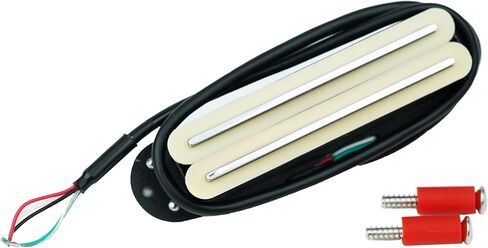 Guyker Alnico 5 Double Rails Guitar Humbucker Pickup, Single-Coil-Sized Pickups 13K Replacement Part for Electric Guitar, FHO10A5 Ivory White in Saudi Arabia
