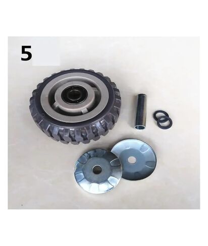 1 Pack 8 Inch Casters Heavy Duty Anti-Slip Single Wheel Gray Rubber Beacon Fire Anti-Tangle Flat Drive Push in Saudi Arabia