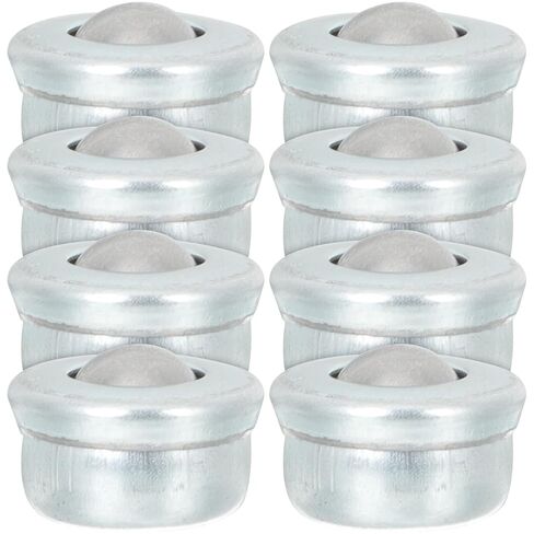 8pcs Carbon Steel Ball Caster Wheels Universal Swivel Rollers for Office Chairs Storage Boxes and Furniture Transfer Units in Saudi Arabia