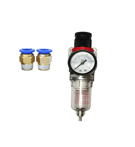 AFR2000 PT 1/4" Gas Pressure Regulator Water Oil Separator Filter Spray Gun Compressor Water Separator.(6mm Fittings) in Saudi Arabia