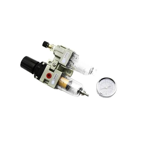 AC2010-02 Air Pump Compressor Oil Filter Pressure Regulator Steam Trap Pneumatic Water Separator Pressure Manual Drain Supply(AC2010-02+SM+PM20) in Saudi Arabia