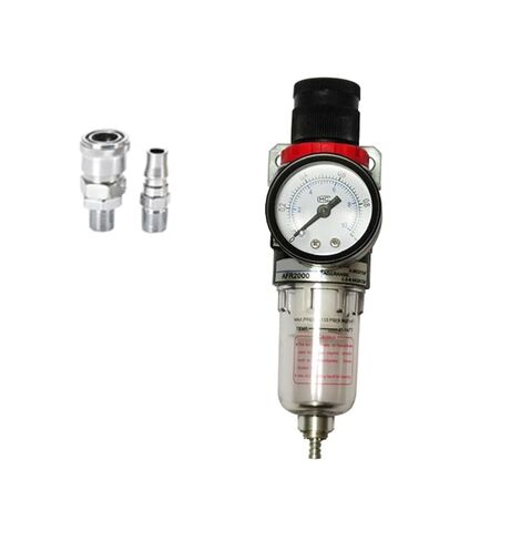 AFR2000 PT 1/4" Gas Pressure Regulator Water Oil Separator Filter Spray Gun Compressor Water Separator.(6mm Fittings) in Saudi Arabia