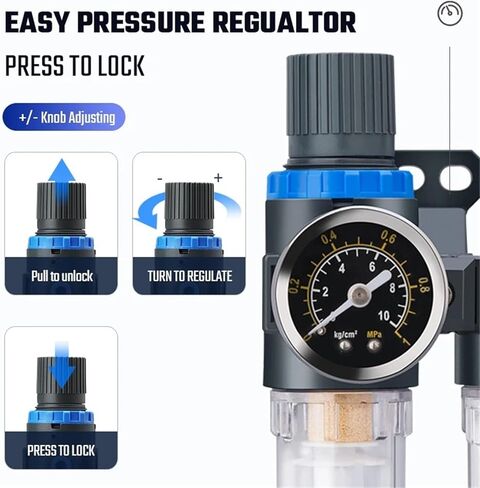 FRL Air Filter Pressure Regulator Lubricator Combine Automatic Drain With Gauge AFC2000 AFC2000D(AFC2000) in Saudi Arabia