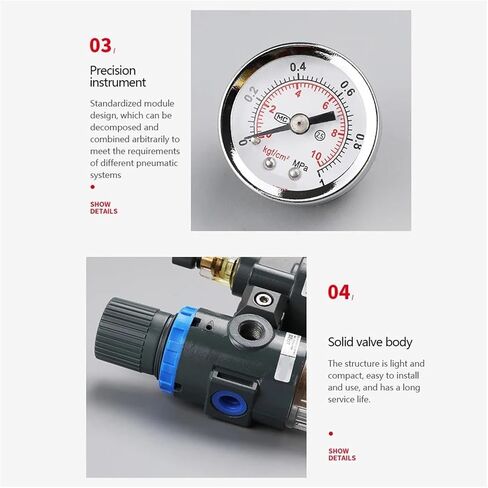 FRL Air Filter Pressure Regulator Lubricator Combine Automatic Drain With Gauge AFC2000 AFC2000D(AFC2000) in Saudi Arabia
