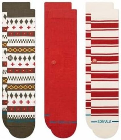Stance Cabin Day's Crew Sock 3-Pack for Men and Women, Multicolor, Medium in Saudi Arabia