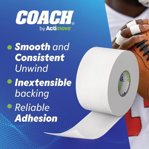 Athletic Tape, Sprains and Injuries Protection, Breathable, Hand-tearble, Sports Tape, Multi-Sport use, 1.5 in x 10 yd, 1 Roll in Saudi Arabia