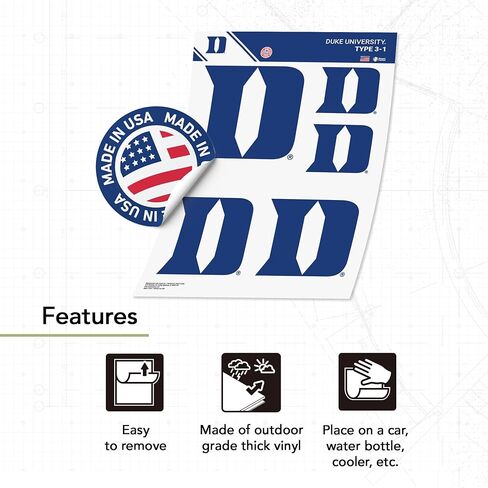 Desert Cactus Duke University Sticker Blue Devils Vinyl Decals Laptop Water Bottle Car Scrapbook T3 (Type 3-1) in Saudi Arabia