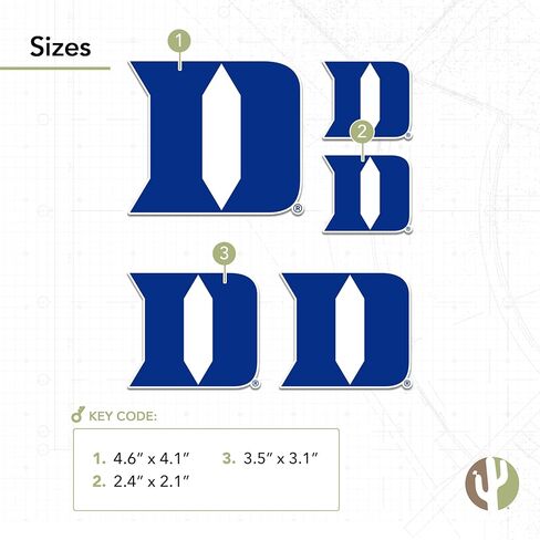 Desert Cactus Duke University Sticker Blue Devils Vinyl Decals Laptop Water Bottle Car Scrapbook T3 (Type 3-1) in Saudi Arabia