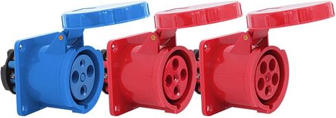 1 Pcs Red Exposed and Concealed Industrial Socket 63A 125A Three-Hole Four-Hole and Five-Hole Wall(LX 235 5 core 63A) in Saudi Arabia
