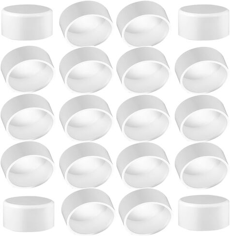 6 عبوات مقاس 2 بوصة من تركيب غطاء نهاية الأنبوب PVC، جدول 40، محول توصيل غطاء نهاية الأنبوب PVC مقاس 2 بوصة لخطوط إمداد المياه الباردة، وري الحديقة، وأنظمة تركيب الأنابيب ورف الحديقة بنفسك، أبيض. in Kuwait