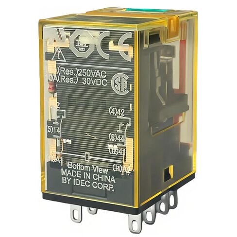 مرحل RU2S-D24 DPDT الأصلي من OEM، ملف 24VDC 10A، مكون إضافي، مؤشر LED ورافعة إغلاق يدوية، متوافق مع مقبس SU2S-21L، استبدال التحكم الصناعي للأغراض العامة in Kuwait