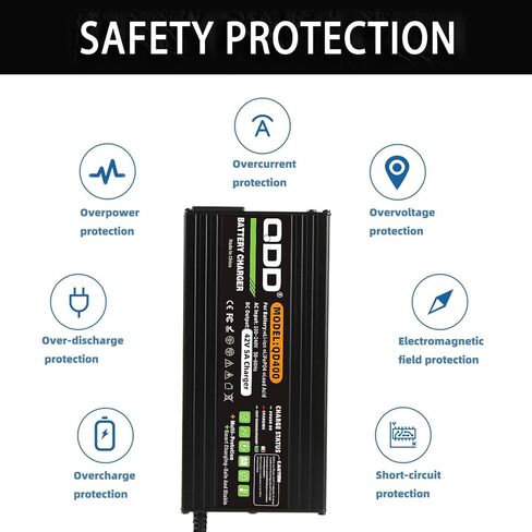 QDD 42V 5A Li-ion Battery Charger for 36V Lithium Battery Pack with DC5.5×2.1mm(5.5 * 2.5mm) Connector in Saudi Arabia