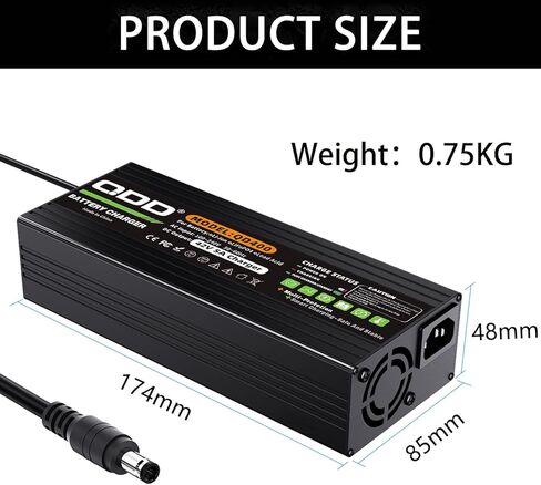 QDD 42V 5A Li-ion Battery Charger for 36V Lithium Battery Pack with DC5.5×2.1mm(5.5 * 2.5mm) Connector in Saudi Arabia