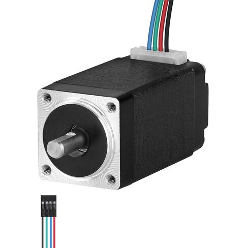 Nema 8 Stepper Motor 2 Phase 1.8‌°‌ 2.8Ncm(3.97oz·in) عزم دوران عالي ثنائي القطب 40 مم 11Ω 0.5A 4-عمود الرصاص 10 مم φ4 مم 20 كابل محرك متدرج صغير 0.5 متر للطابعة ثلاثية الأبعاد DIY Robot CNC Machine in Kuwait