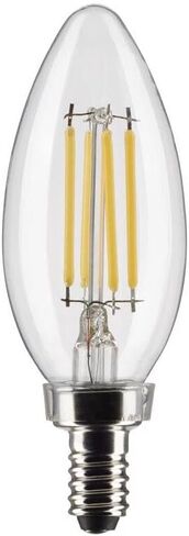 لمبة LED ساتكو S21820 4 وات B11، شفافة، قاعدة شمعدان، 3000 ك، 350 لومن، 120 فولت، عبوتان in Saudi Arabia