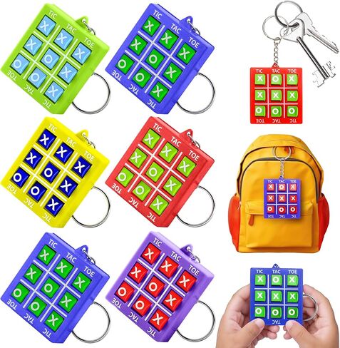 KatchOn, Tic Tac Toe Game - Pack of 24 | Christmas Stocking Stuffers for Kids 4-8, 8-12, Birthday Party Favors | Goodie Bag Stuffers, Bulk Keychains Pinata Fillers Classroom Prizes, New Years Gifts in Saudi Arabia