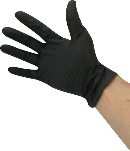 قفازات KingSeal UltraBlack X-LARGE من النتريل من الدرجة الطبية، سوداء، خالية من البودرة، 4 مل - 4 صناديق تحتوي على 100 قفازات بالوزن (400 قطعة) in Kuwait