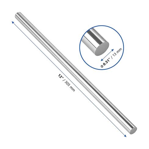MANCHAP 8 PCS 304 Stainless Steel Rods, 1/2 x 11.8 Inch Solid Metal Shafts Rods, Solid Round Bar for Metal Working, Industrial Use, DIY Crafts in Saudi Arabia