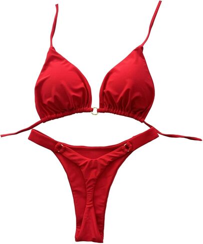 SHENHE Women's String Bikini Two Piece Swimsuit Sexy Swimwear Halter Triangle G-String Thong Bikini Sets in Saudi Arabia
