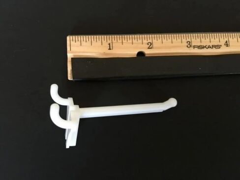 ProCraft Brand (100 Pack) 2 Inch White Plastic Peg Hooks for 1/8" to 1/4" Pegboard. USA Made in Saudi Arabia