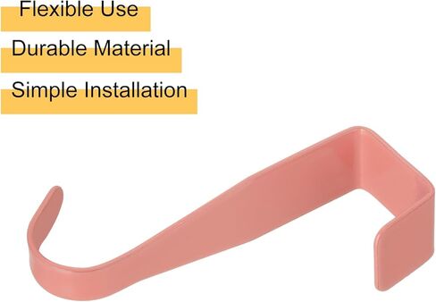 Over The Door Hook,4 Pack - Carbon Steel Cabinet Door Single Hooks, Metal Door Hanger for Home Kitchen Decoration (Red) in Saudi Arabia