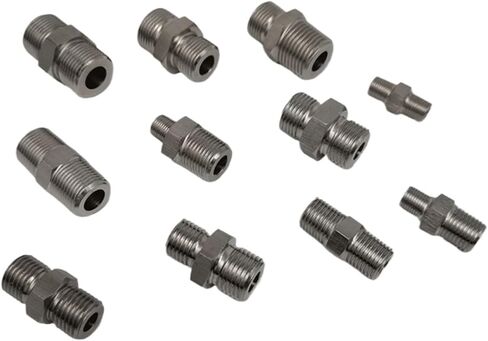 2pc M8-22 Metric Male Reducer Hex Nipple Pipe Fitting Connector Coupler - 304 Stainless Steel(M20x1.5-m16x1.5) in Saudi Arabia