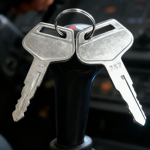 Excavator Ignition Key 787, Compatible with Komatsu PC60 PC70 PC80 PC130 PC200 PC300 PC360 PC400, Silver Metal, 1.38 Inch Length,2 Pack in Saudi Arabia