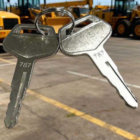 Excavator Ignition Key 787, Compatible with Komatsu PC60 PC70 PC80 PC130 PC200 PC300 PC360 PC400, Silver Metal, 1.38 Inch Length,2 Pack in Saudi Arabia