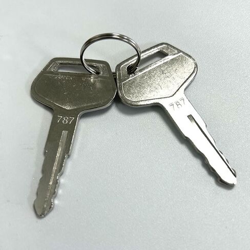 Excavator Ignition Key 787, Compatible with Komatsu PC60 PC70 PC80 PC130 PC200 PC300 PC360 PC400, Silver Metal, 1.38 Inch Length,2 Pack in Saudi Arabia