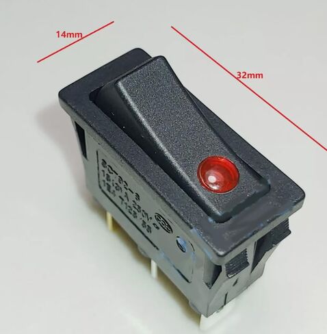 BAOKEZHEN SC792-6 15A 125/250VAC 3Pins 2 مواضع مفتاح هزاز مع مصباح in Kuwait