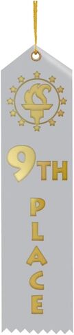 Crown Awards Place Ribbon, 2" x 8" 9th Place Award Ribbon, 25 Pack Prime in Saudi Arabia