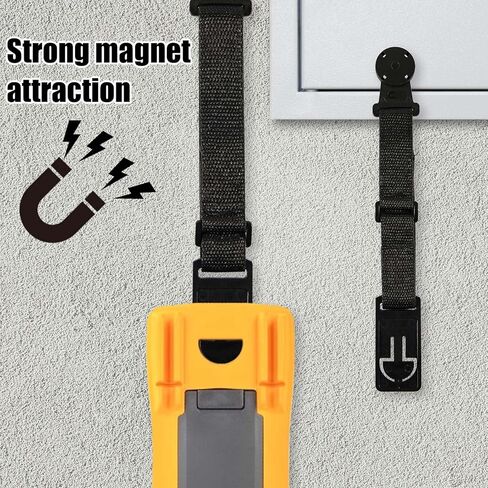 2pcs Magnetic Strap Kit, Hanging Loop Strap Magnet Hanger Kit Hanging Kit Accessories for Fluke Digital Multimeter (Black) in Saudi Arabia