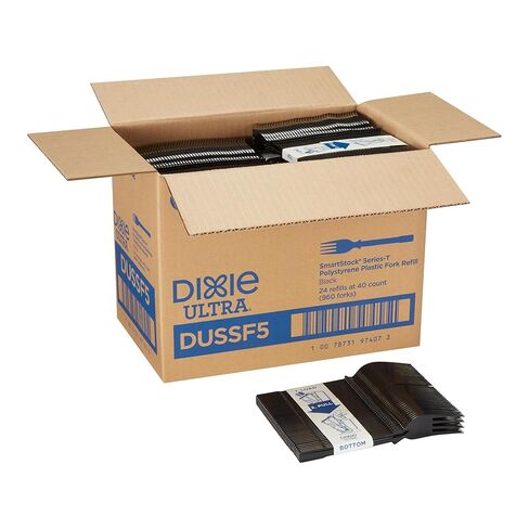 Dixie Ultra DUSSF5 Polystyrene Fork Refill, Black, 960/Carton in Saudi Arabia