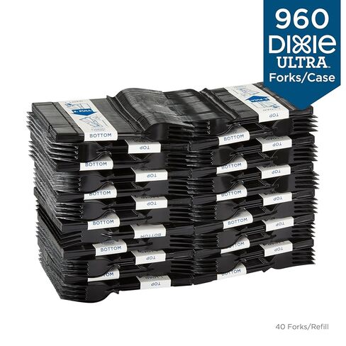 Dixie Ultra DUSSF5 Polystyrene Fork Refill, Black, 960/Carton in Saudi Arabia