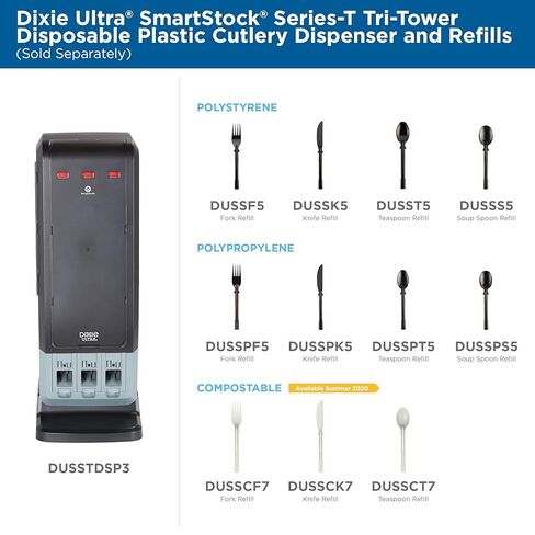 Dixie Ultra DUSSF5 Polystyrene Fork Refill, Black, 960/Carton in Saudi Arabia