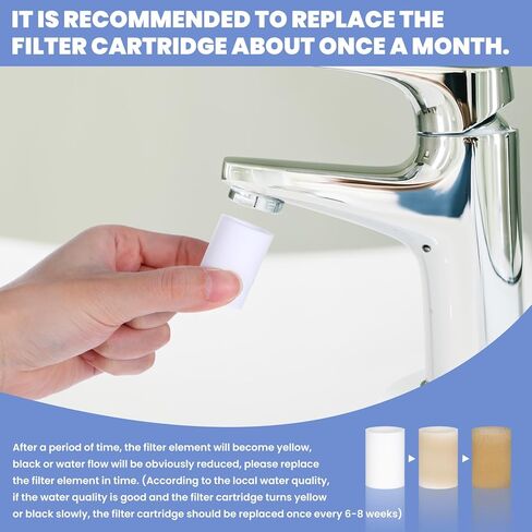 8 Pcs Faucet Filter Purifier Replacement for Bathroom Sink/Kitchen Sink with PP Cotton for Faucet Extender Faucet Water Filter Improve Water Quality Filter Sediment Rust Insect Eggs in Saudi Arabia