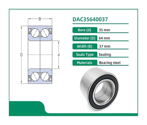 1 قطعة DAC35640037 35X64X37 DAC3564A-1 DE0749 510014 BAH0042 DU3532ADDXC عجلة تحمل in Saudi Arabia
