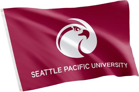 Desert Cactus Seattle Pacific University SPU Flag - 3 x 5 Feet Falcons Banner, Indoor/Outdoor Durable Fabric, 100% Polyester Design (Style 1) in Saudi Arabia