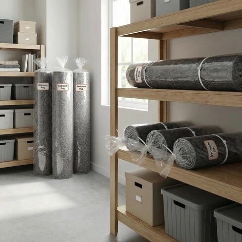 1 PC Plastic Rug Storage Bag for Moving, 4 Mil Heavy Duty Reusable Rug Shipping Bag, Fit Rolled Carpet Up to 9 x 12 Feet, Waterproof Clear Rugs Cover Protector, 130 x 26 Inches in Saudi Arabia