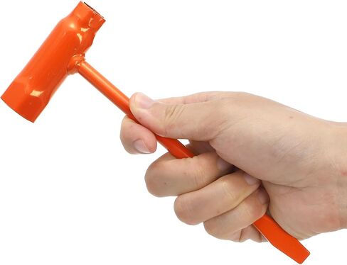 Okllen 9 Pack Chainsaw Scrench, T-Wrench Spanner Tool 13 by 19 mm (1/2x3/4inch), Combination Screwdriver and Wrench Adjustment Tool for Saws Chains Nuts Spark Plug, Orange in Saudi Arabia