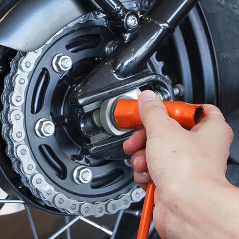Okllen 9 Pack Chainsaw Scrench, T-Wrench Spanner Tool 13 by 19 mm (1/2x3/4inch), Combination Screwdriver and Wrench Adjustment Tool for Saws Chains Nuts Spark Plug, Orange in Saudi Arabia
