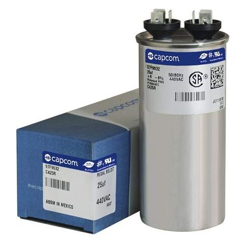 97F9632 25 uf MFD 440 Volt VAC - Replacement Round Run Capacitor in Saudi Arabia
