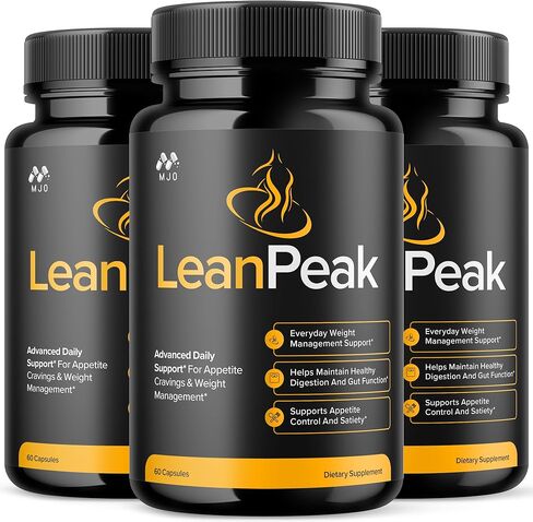 (3 عبوات) كبسولات LeanPeak، حبوب LeanPeak الرسمية مع جميع المكونات الطبيعية، مكمل Leanpeak المتقدم للصحة والعافية بشكل عام، دعم نمط الحياة الصحي ذو القوة القصوى الطبيعية (180 كبسولة) in Kuwait